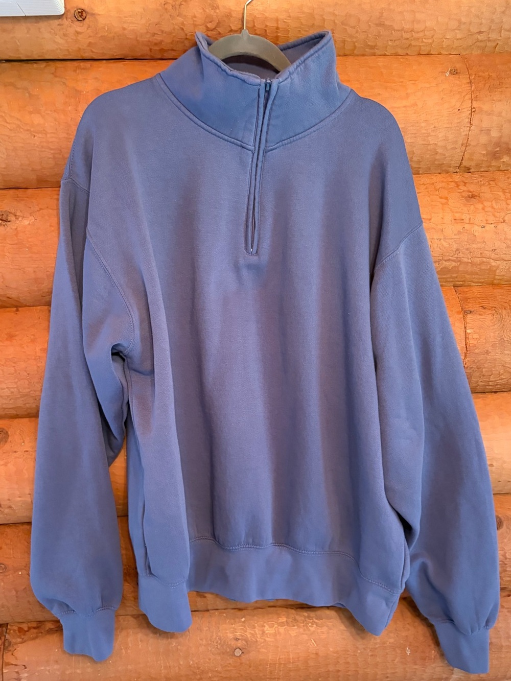 Women's Quarter-Zip Pullover Sweater - Slate Blue